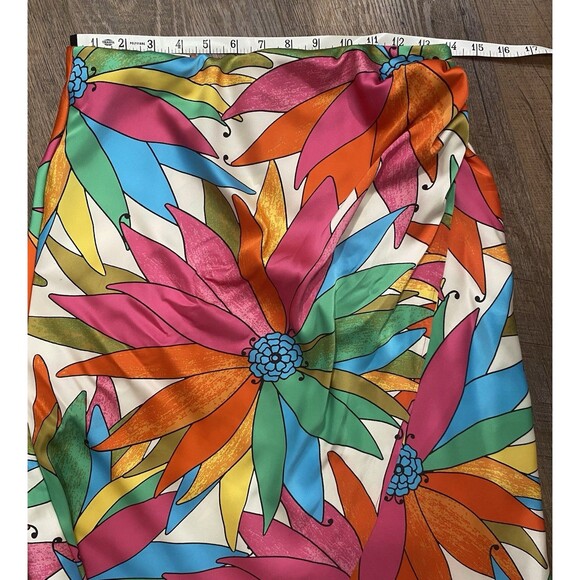 Rachel Zoe Women MIDI Skirt Halter Top Set Xs Jungle Tropical Floral Vibrant NEW - Picture 6 of 8